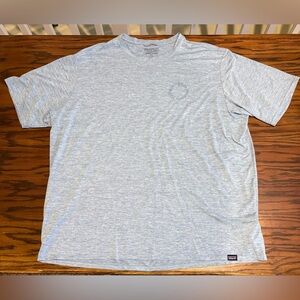 Patagonia Capilene Cool Daily SS Shirt Mens XL Blue Mountain Hiking  Graphic